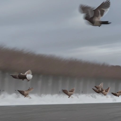 Canadian Geese attacking Daleks