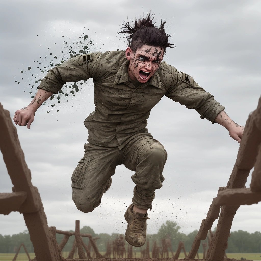 ENTJ soldier conquering an obstacle course