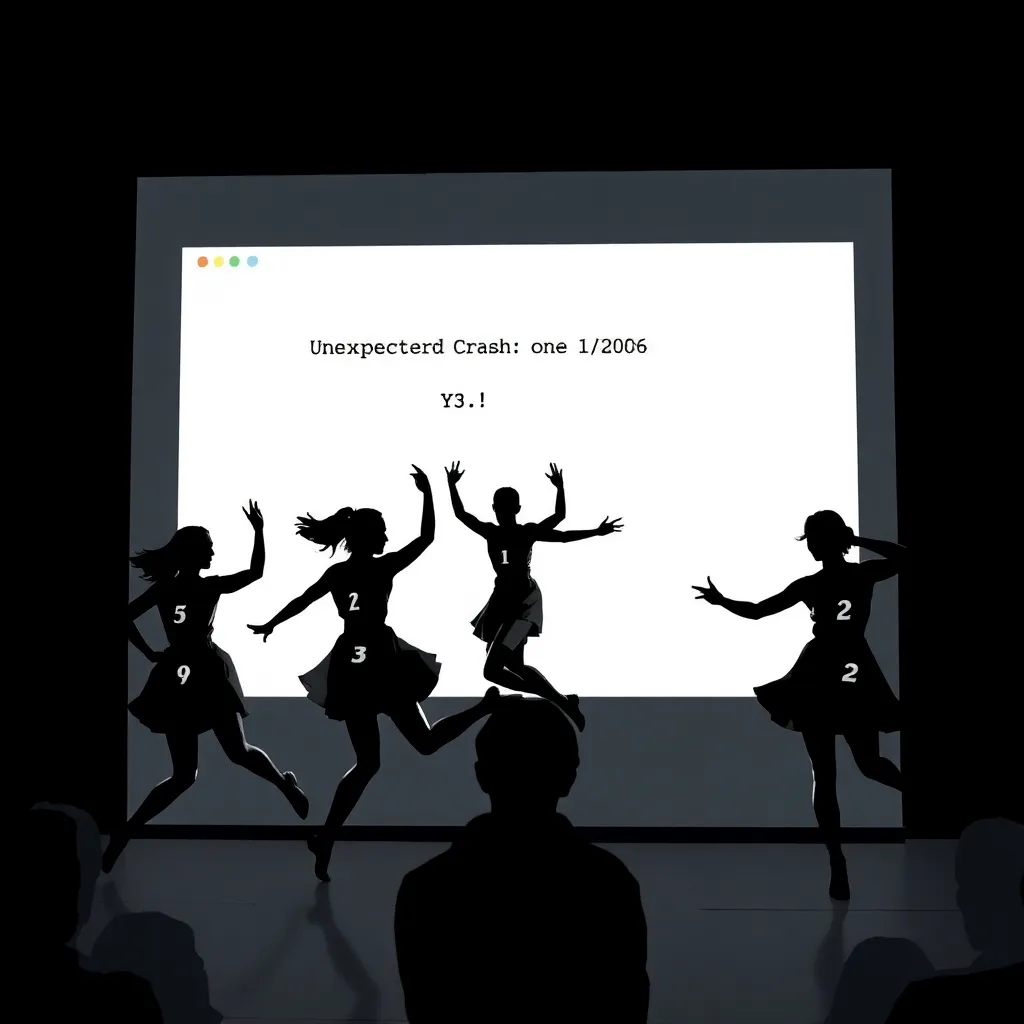 “Interpretive dance performed inside a projected error dialog”