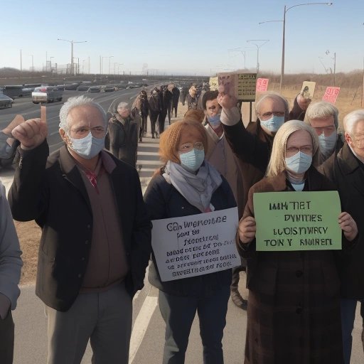 Concerned residents discussing the discovered uranium purifier