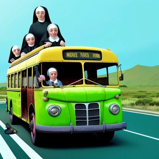 Bus full of stranded nuns