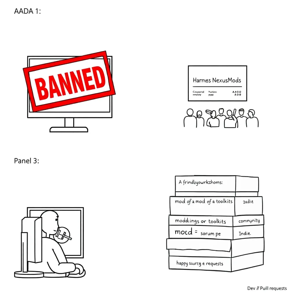 Modding outcomes: banned / yes / “this game is a mod”