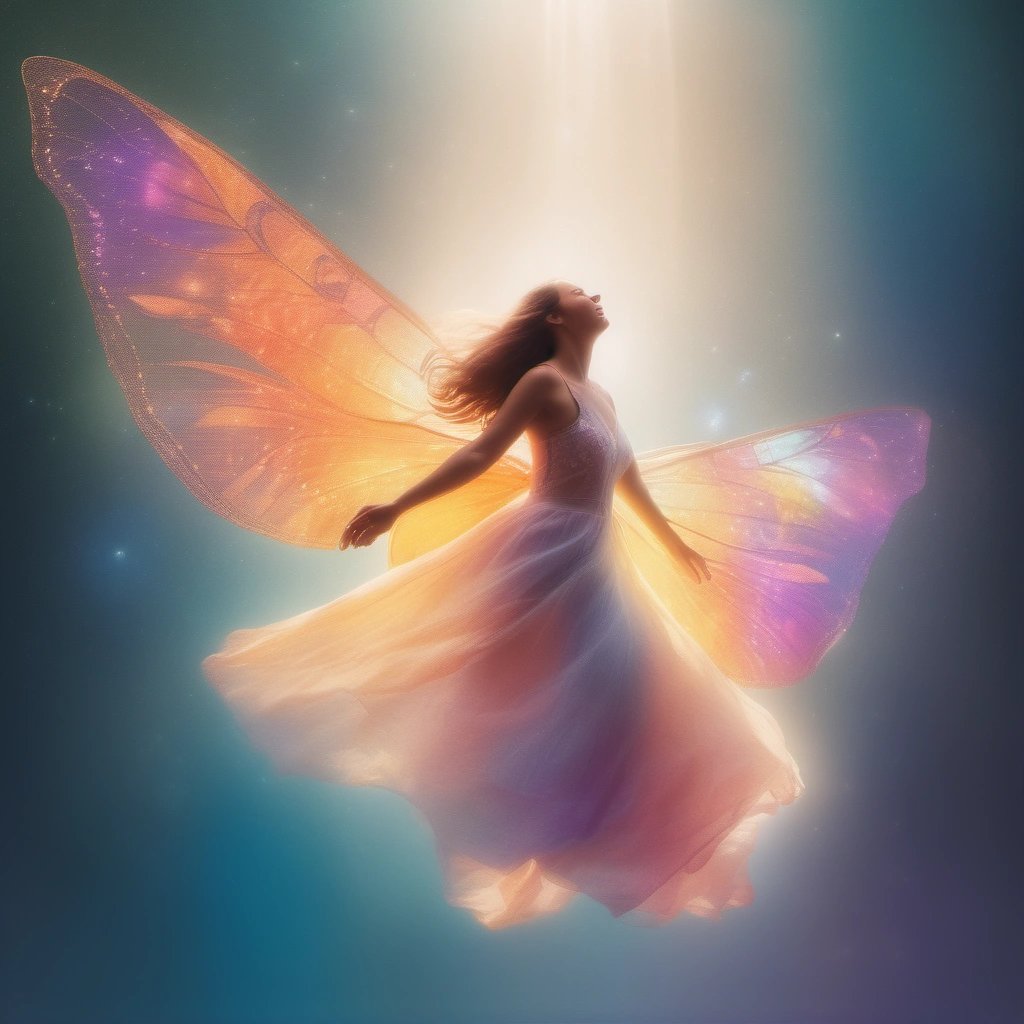 Sara Sparks as a butterfly
