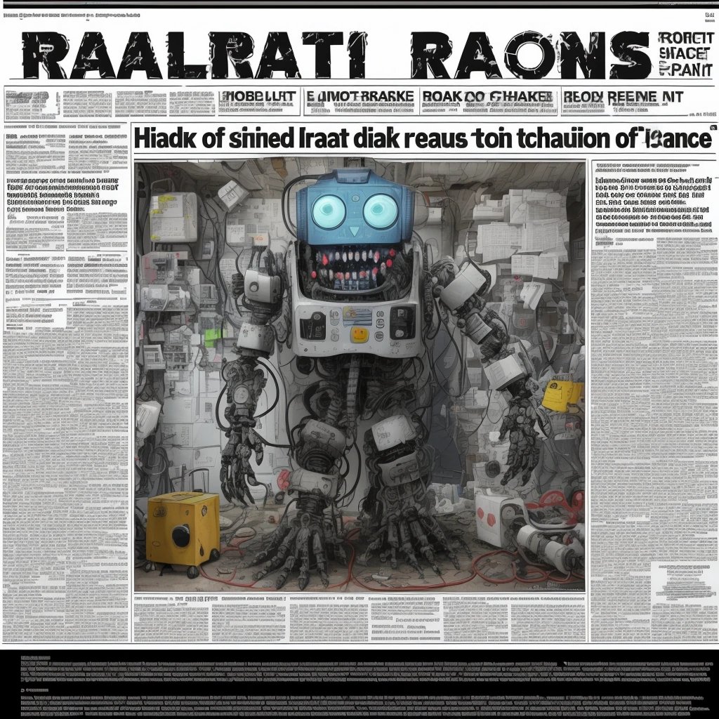 Newspaper headline about the robo-leak and memes mocking the robot