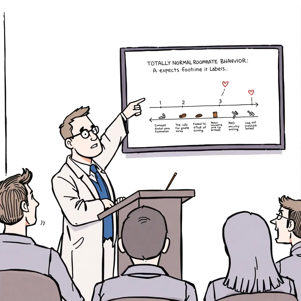 Professor Dana Vellum presenting “Totally Normal Roommate Behavior: A Timeline”