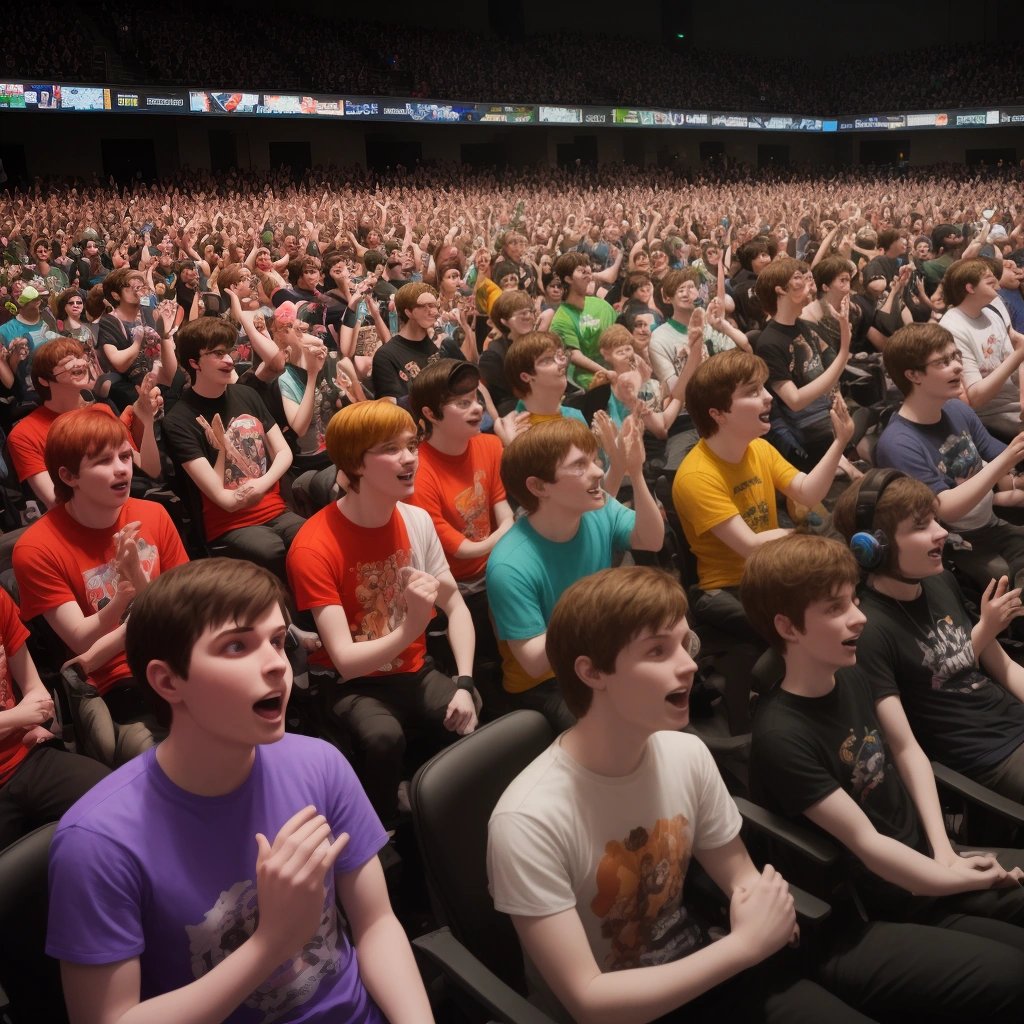 Crowd applauding a speedrunner