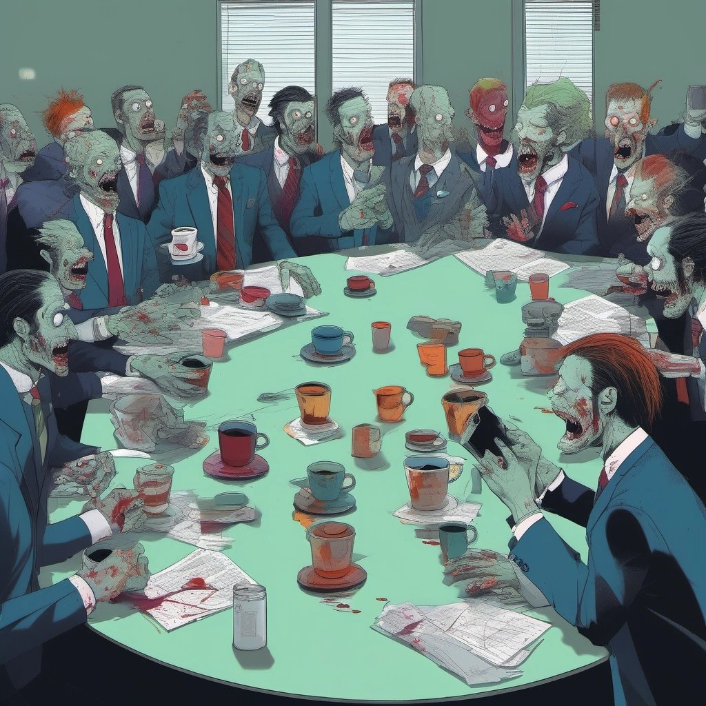 Zombies having a meeting