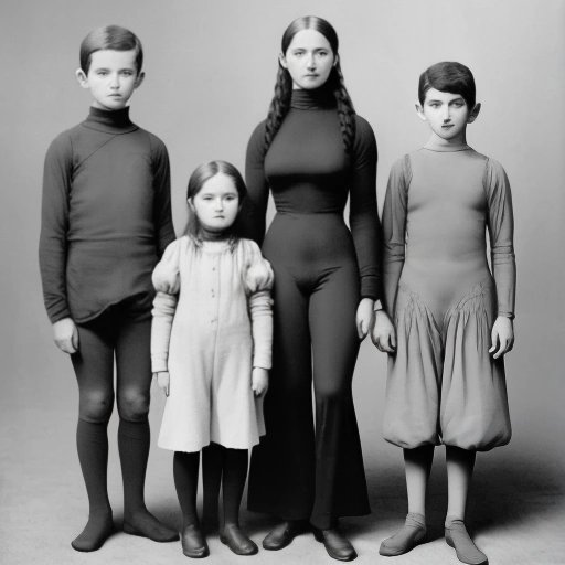 Margaret Thompson with her children and the remote control clothes