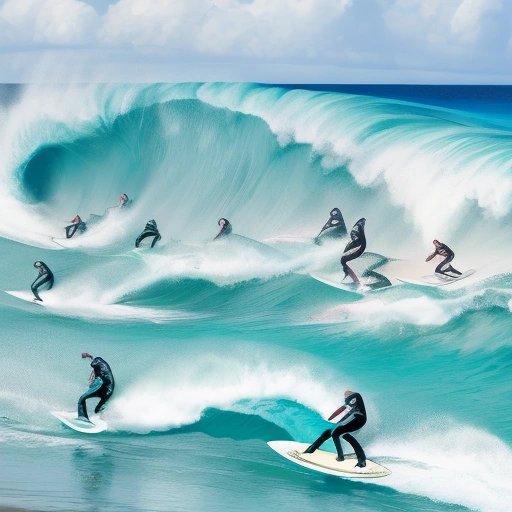 Sharks surfing on beach
