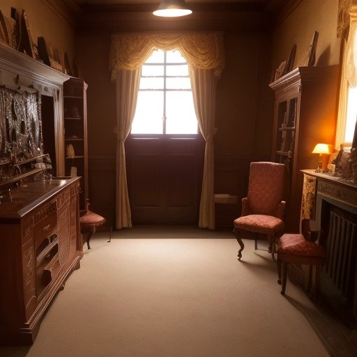 The renovated secret room with displayed treasures