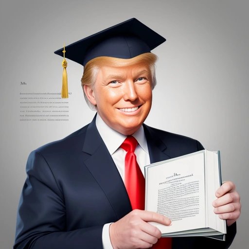 Donald Trump holding book upside down