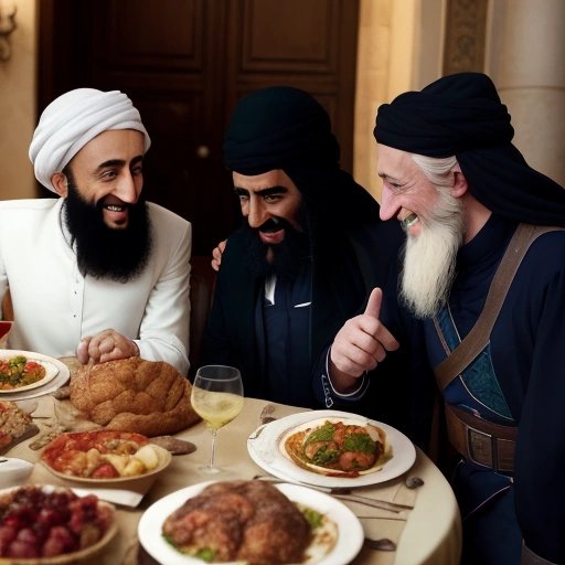 Laughter and camaraderie at the table