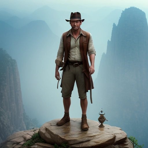 Blurred image of Indiana Jones