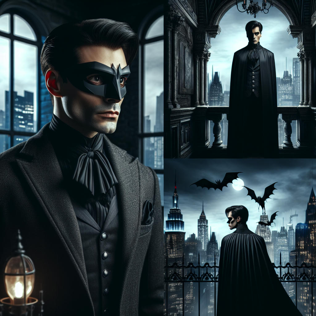Bruce Wayne transitioning into Grueman