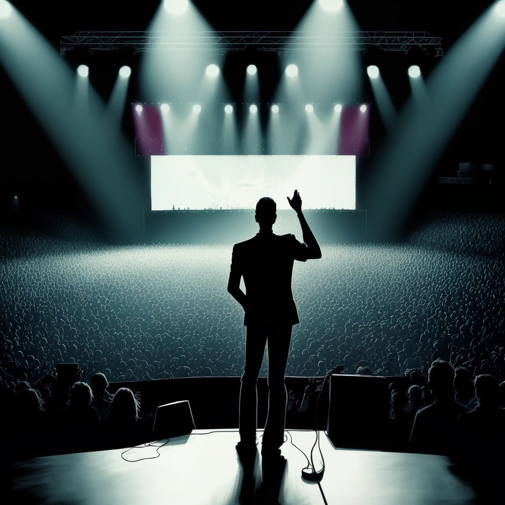 Roger Jenkins performing on stage