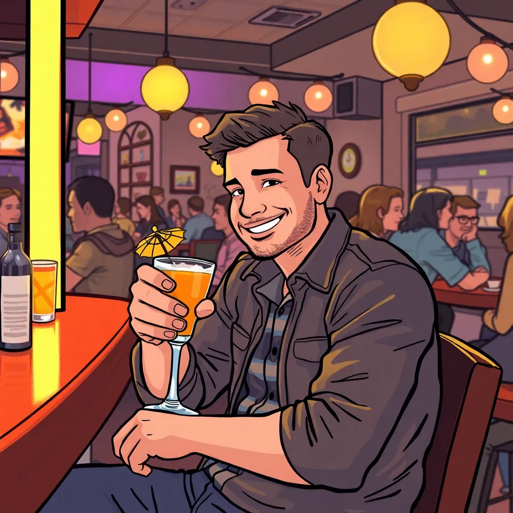 Darren’s return: umbrella cocktail, relaxed smile, staying for the chorus