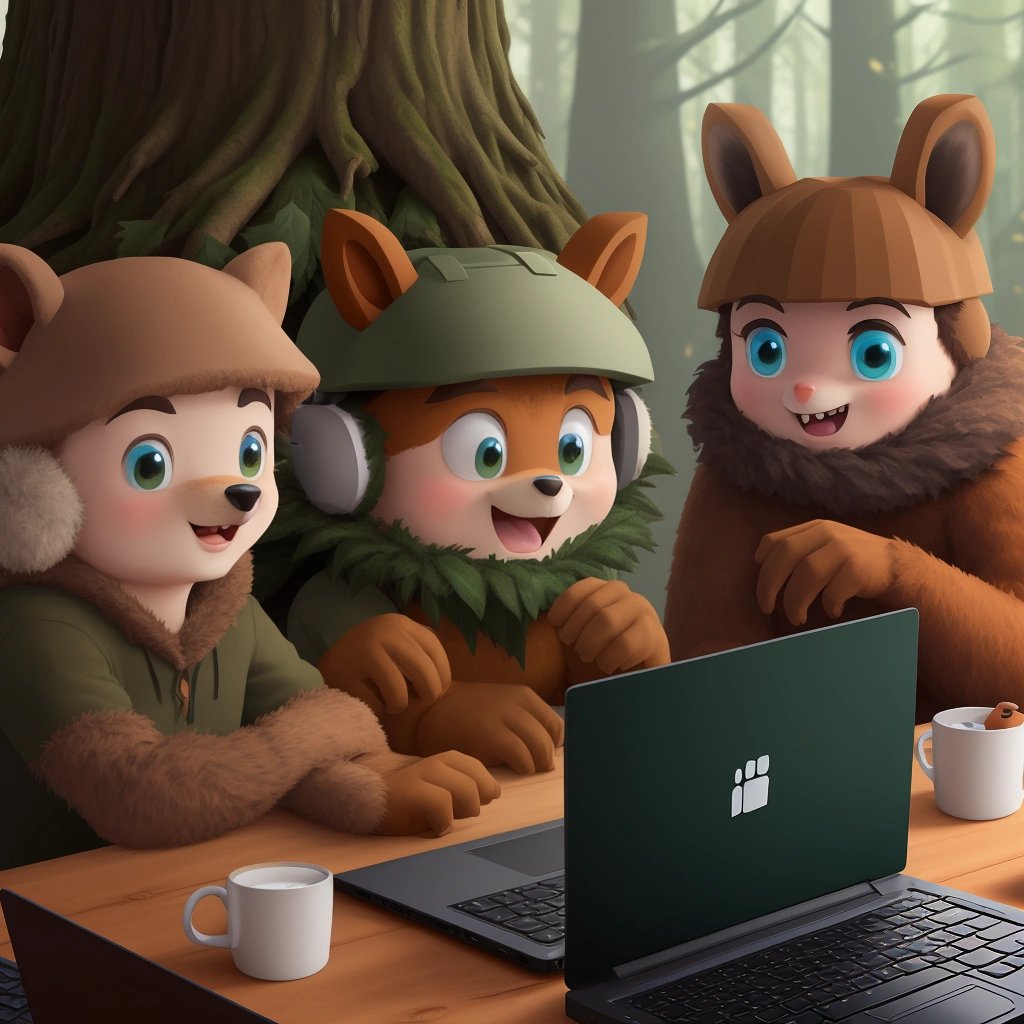 Woodland creatures playing Roblox