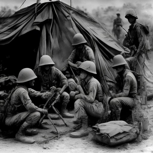 Philippine troop camp on Borneo island