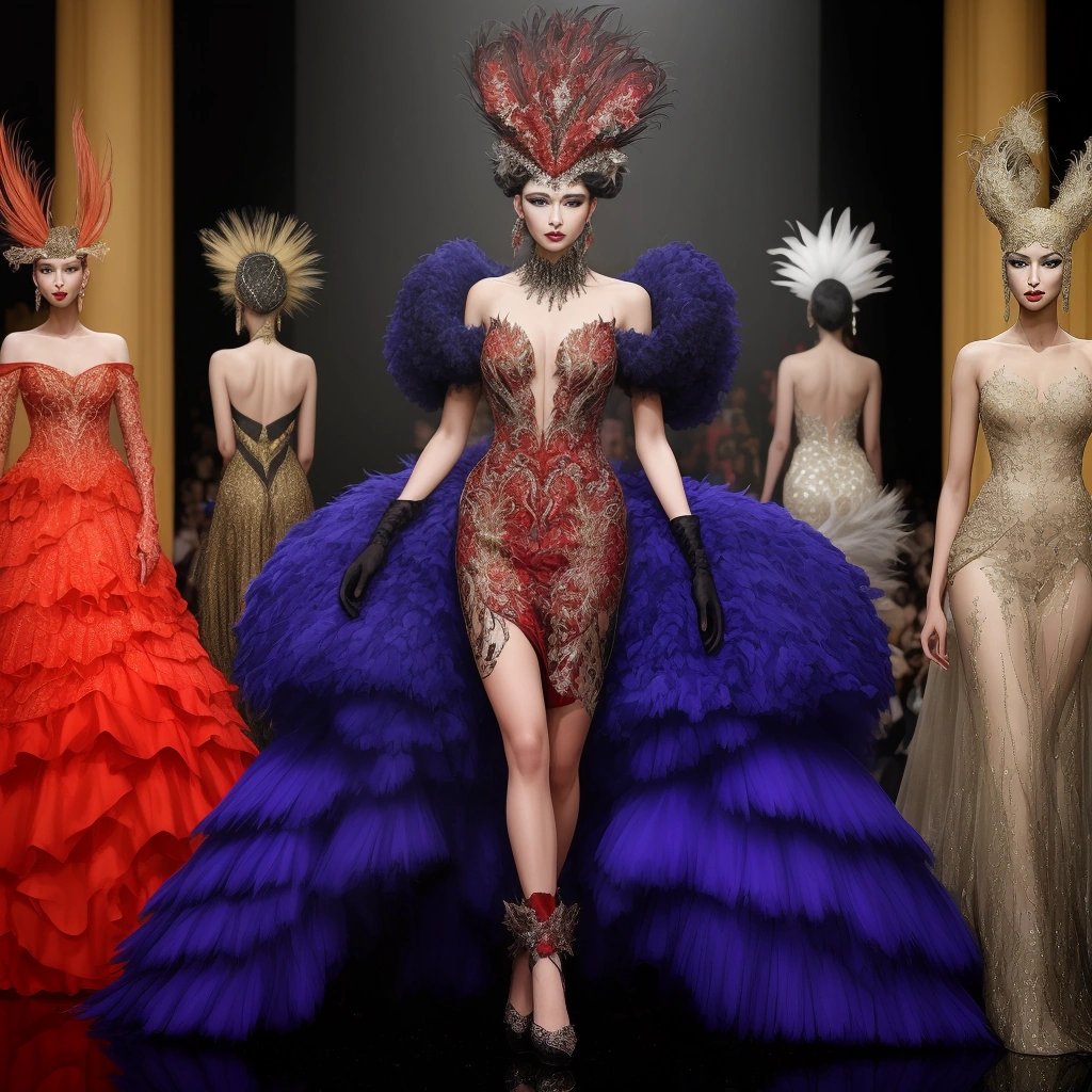 Pluck Yew fashion designs on the runway