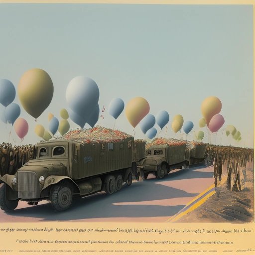 Convoys of cakes and balloons