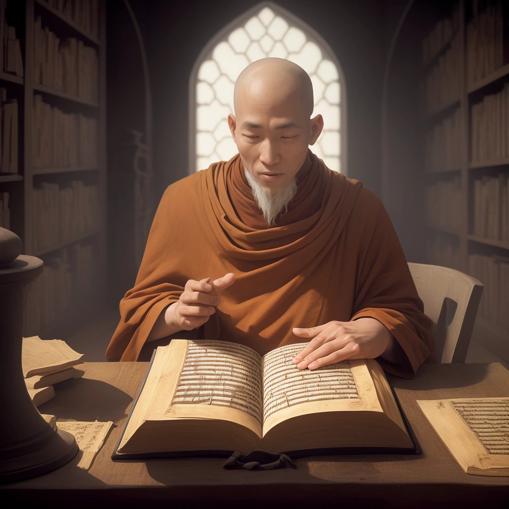 Monks engaged in a discussion