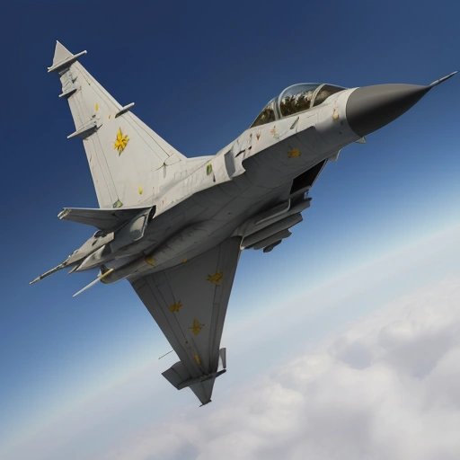 Russian fighter jet releasing pizza missiles
