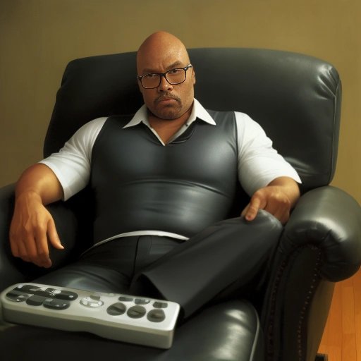 John with his futuristic TV remote