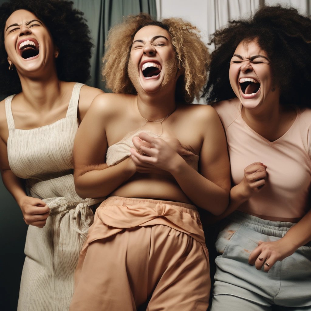 People laughing uncontrollably