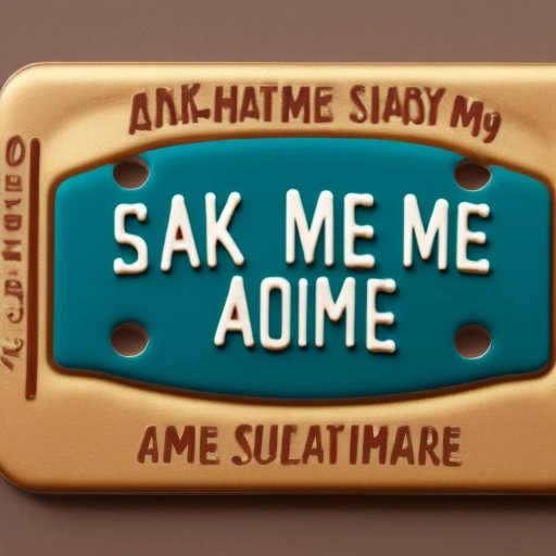 Custom license plate frame with squeaky chair reference
