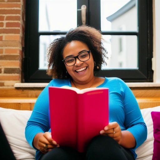 Reader laughing while reading The Wibble