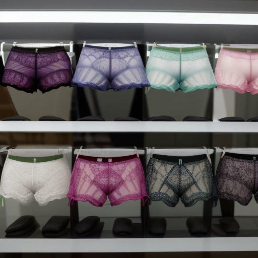 A rainbow of knickers on display