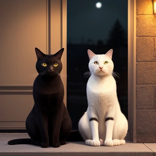 Thomas and Meow on duty