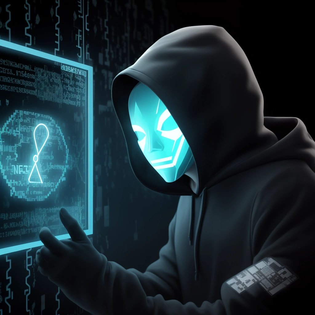 Hacker attempting to break encryption