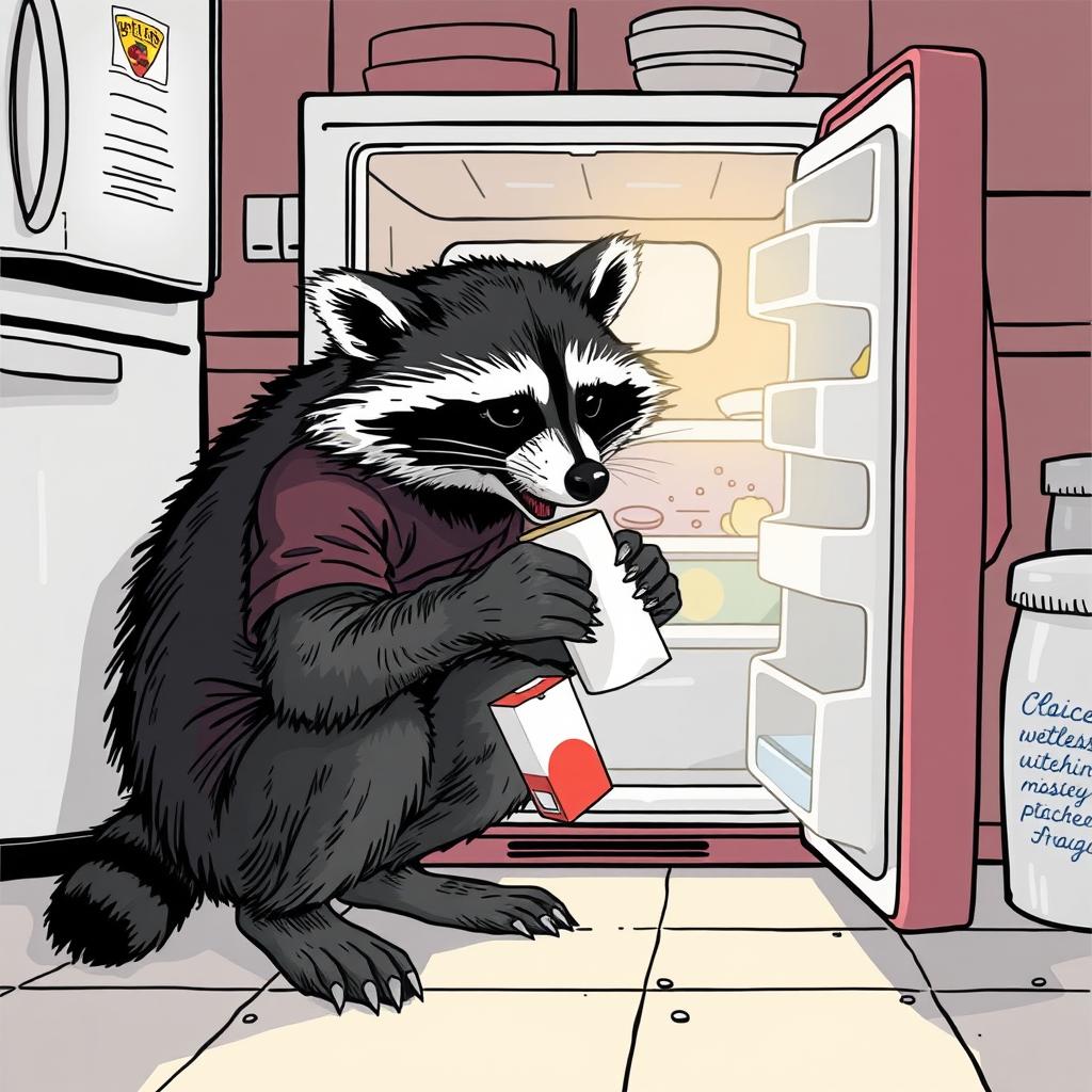 The freezer-door raccoon moment