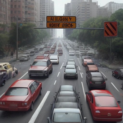 Traffic chaos at the intersection