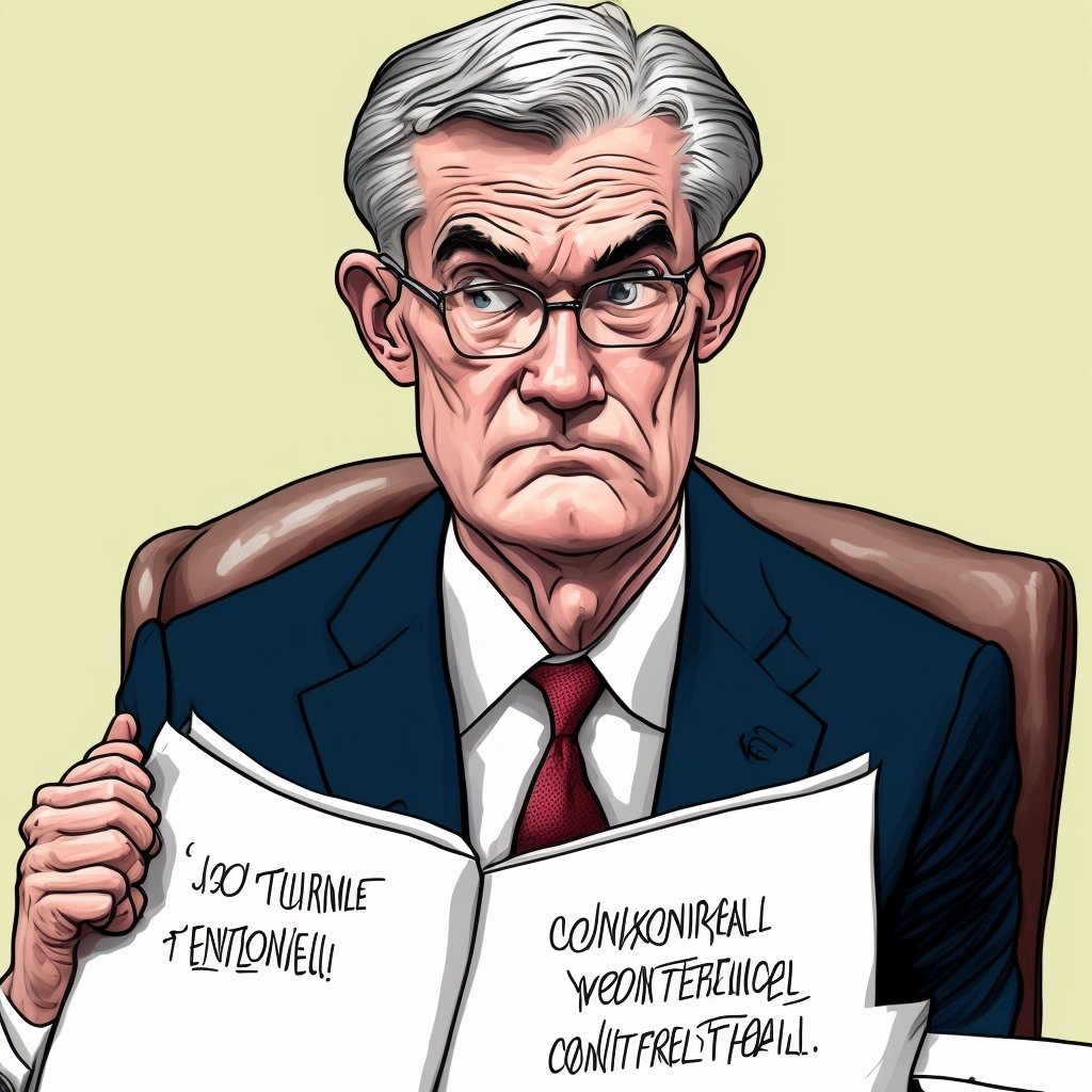 Jerome Powell juggling contracts meme