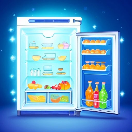 Magical refrigerator with cooling crystals