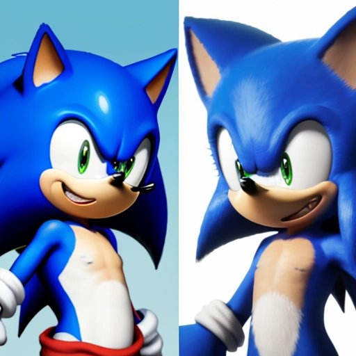 Sonic before and after transition
