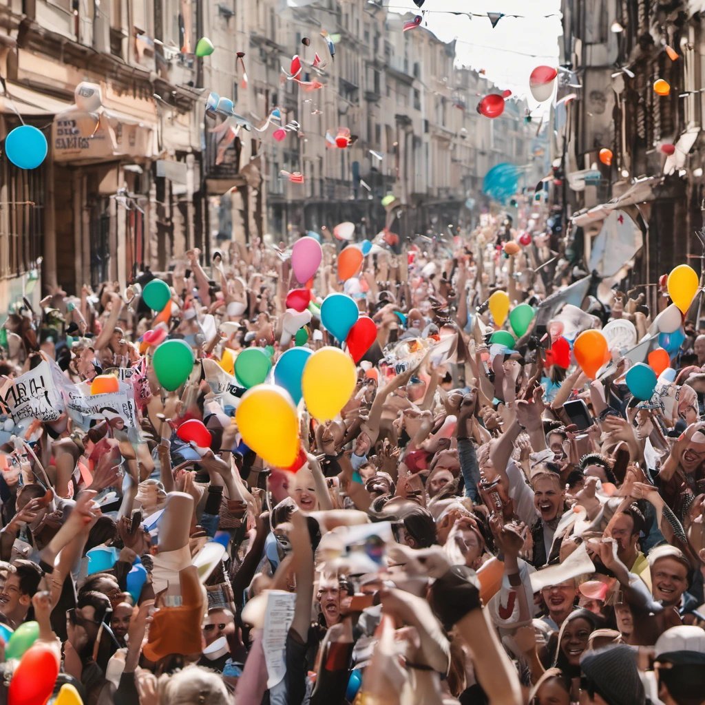 Celebration in the streets