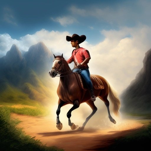 José riding a Criollo horse in a beautiful landscape