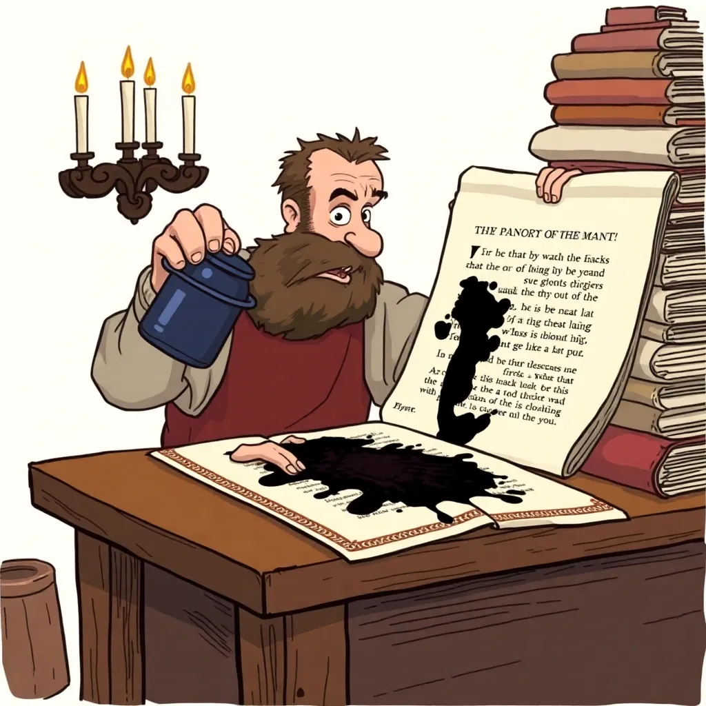 Manuscript restoration mishap: “spilled ink over the entire paragraph”