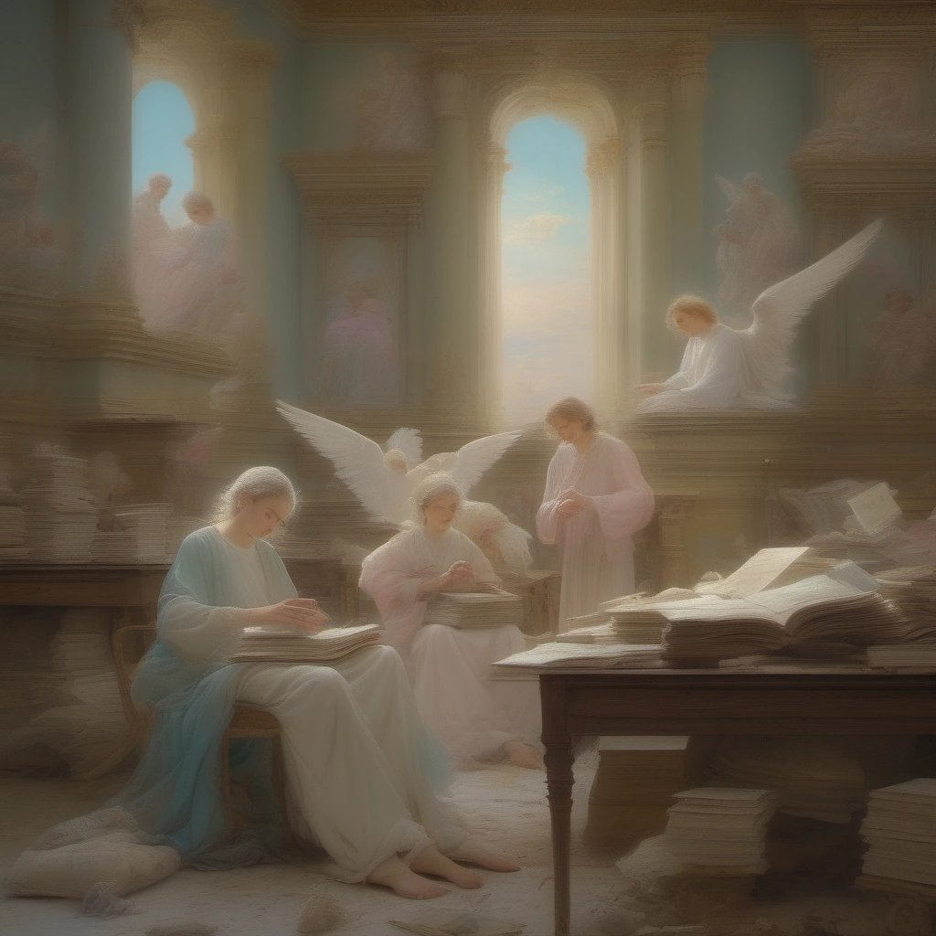 Bored angels in heaven