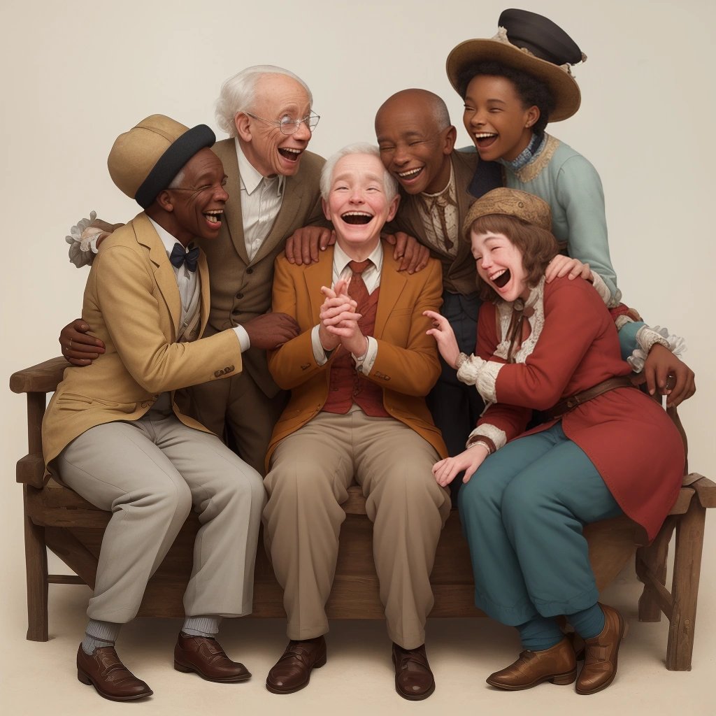 Thomas Johnson sharing laughter with people from different time periods