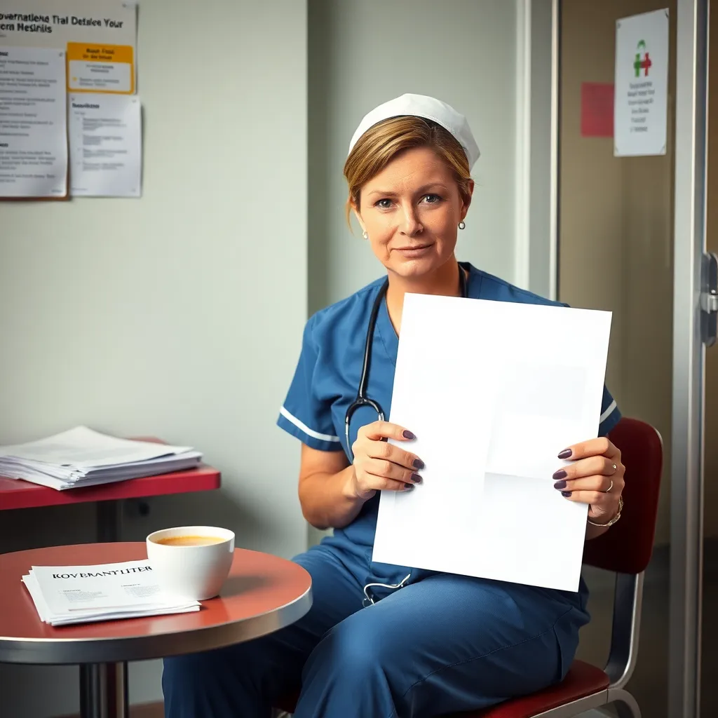 Nurse relieved by the honesty of a blank leaflet