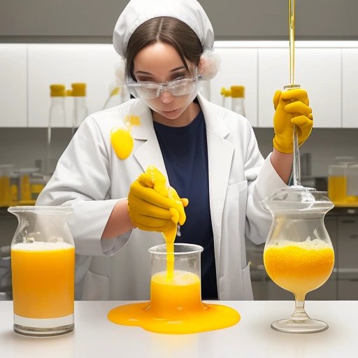 Scientist pouring yolkless yolk