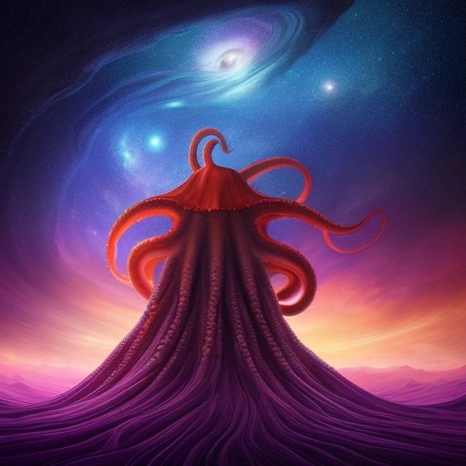 Giant octopus in space