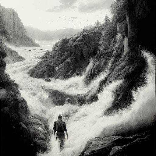 Man lost in the wilderness during the pioneer days
