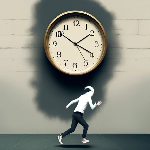 Person blindly persevering towards their goal