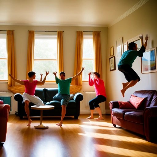 Group folding fitted sheets with acrobatics