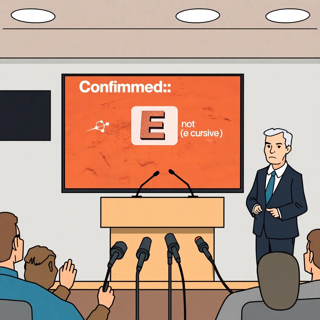 NASA-style press briefing: “Yes, we found an E on Mars”